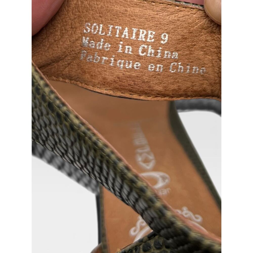 Jeffrey Campbell Solitaire Heel in Green Leather Size 9 - Picture 5 of 9